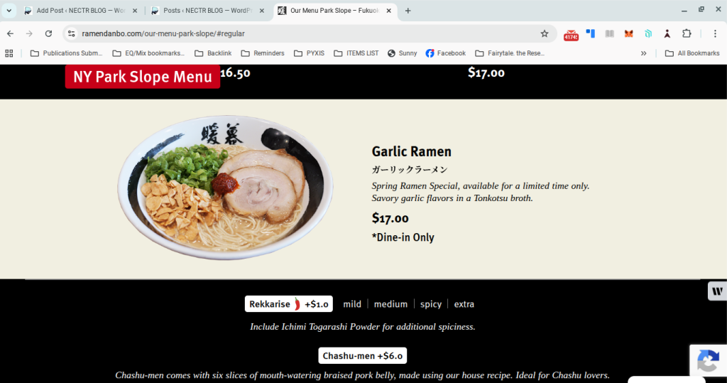Ramen DANBO Park Slope Brooklyn Official Website